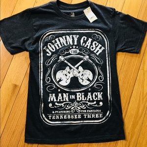 Johnny Cash Man in Black T-Shirt NWT